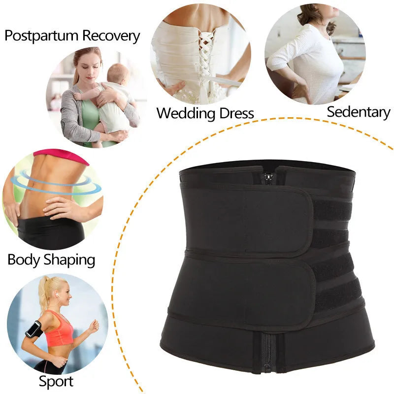 "1pc Waist Trainer & Slimming Body Shaper – Fitness Belt for Fat Burning & Workout"