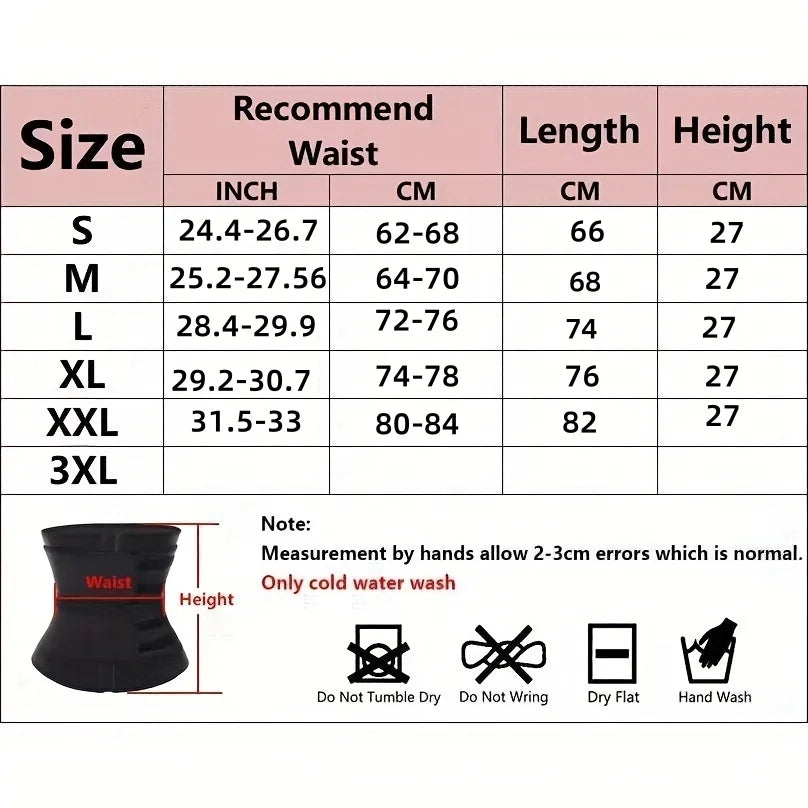 "1pc Waist Trainer & Slimming Body Shaper – Fitness Belt for Fat Burning & Workout"