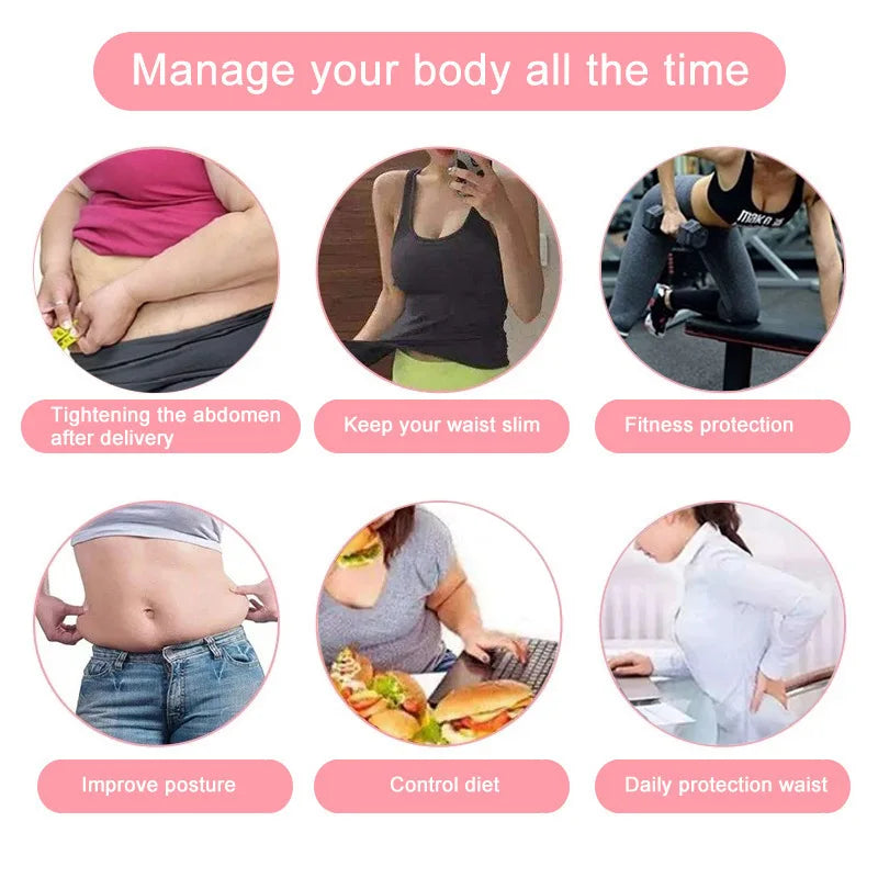 "1pc Waist Trainer & Slimming Body Shaper – Fitness Belt for Fat Burning & Workout"