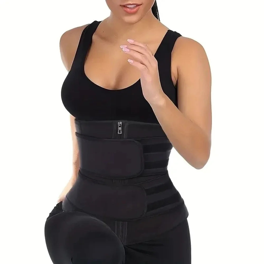 "1pc Waist Trainer & Slimming Body Shaper – Fitness Belt for Fat Burning & Workout"