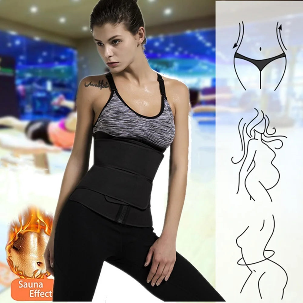 "1pc Waist Trainer & Slimming Body Shaper – Fitness Belt for Fat Burning & Workout"